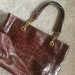 Fossil Mimi Shopper Purse - Dark Brown